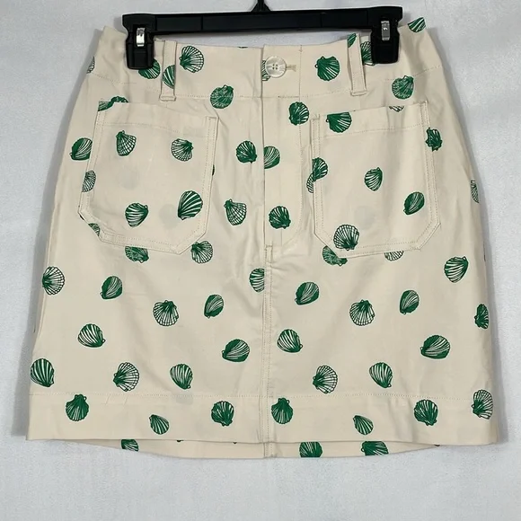 Anthropologie Maeve Colette Skirt Mini Edition Size S Seashell Print EUC - Picture 6 of 14
